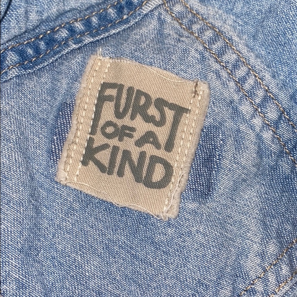 LF crop top denim overall top with buckle - Picture 5 of 6